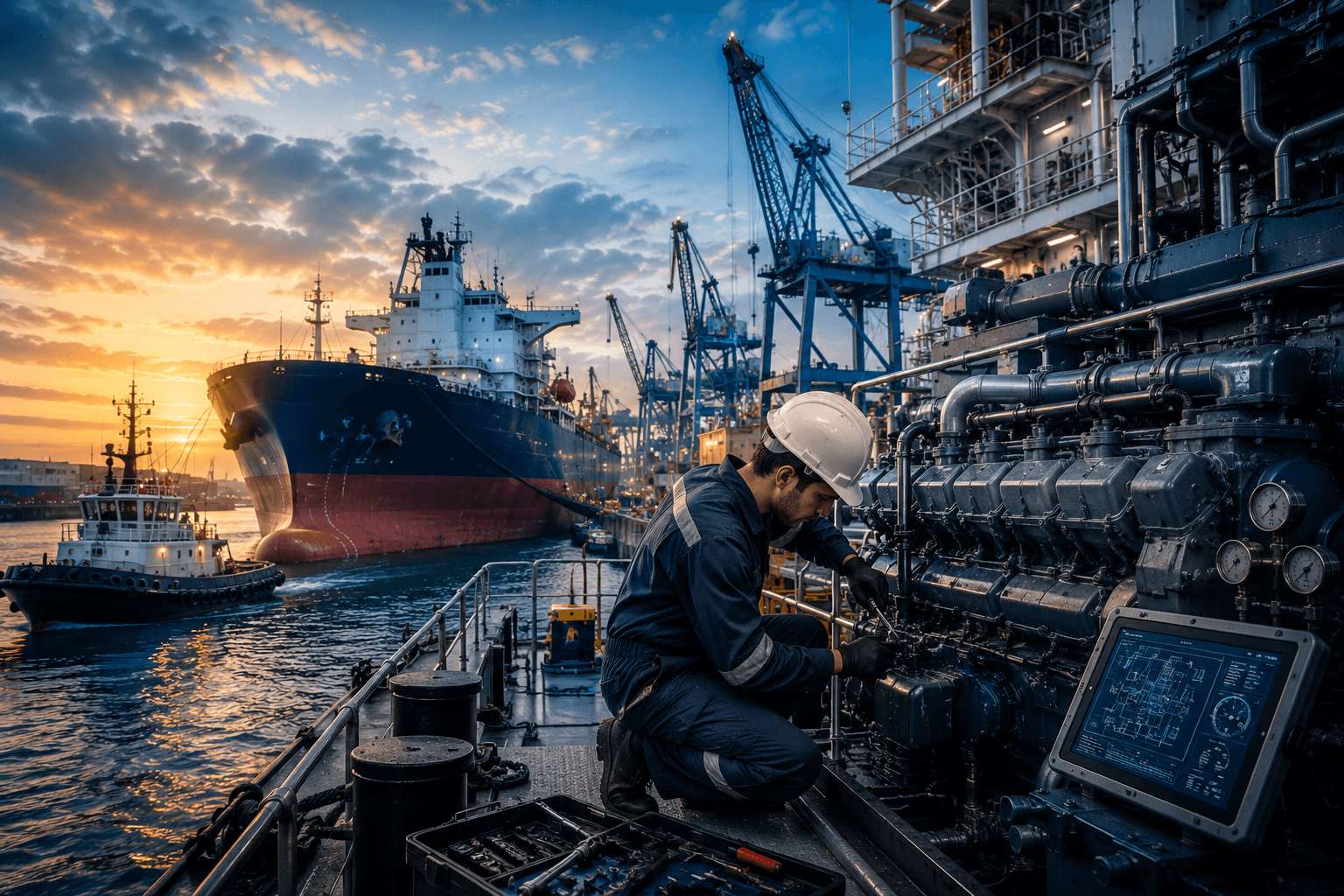 Maritime vessel and port operations systems