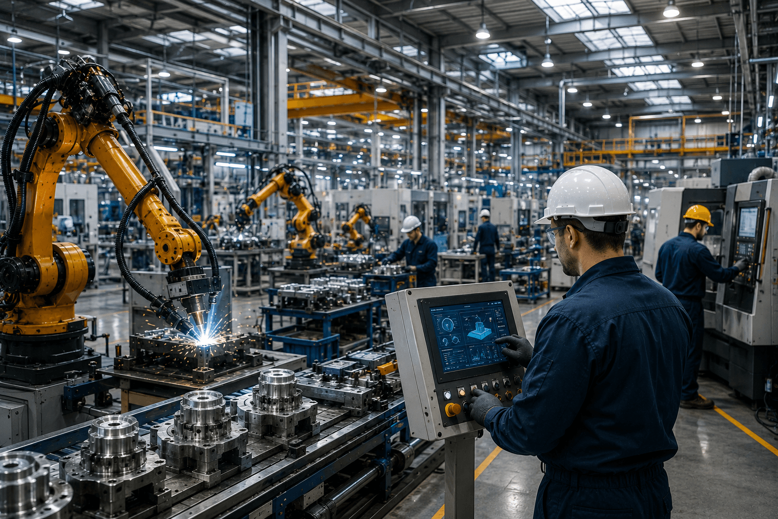 Modern factory automation and production lines