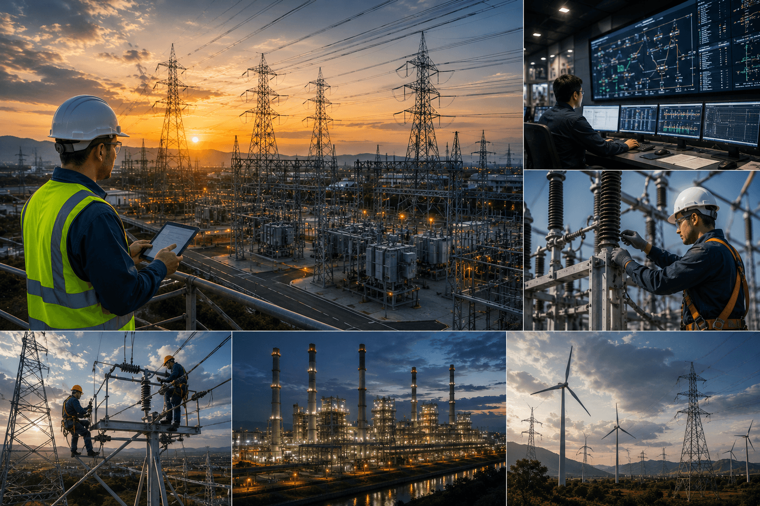 Power generation and electrical distribution systems