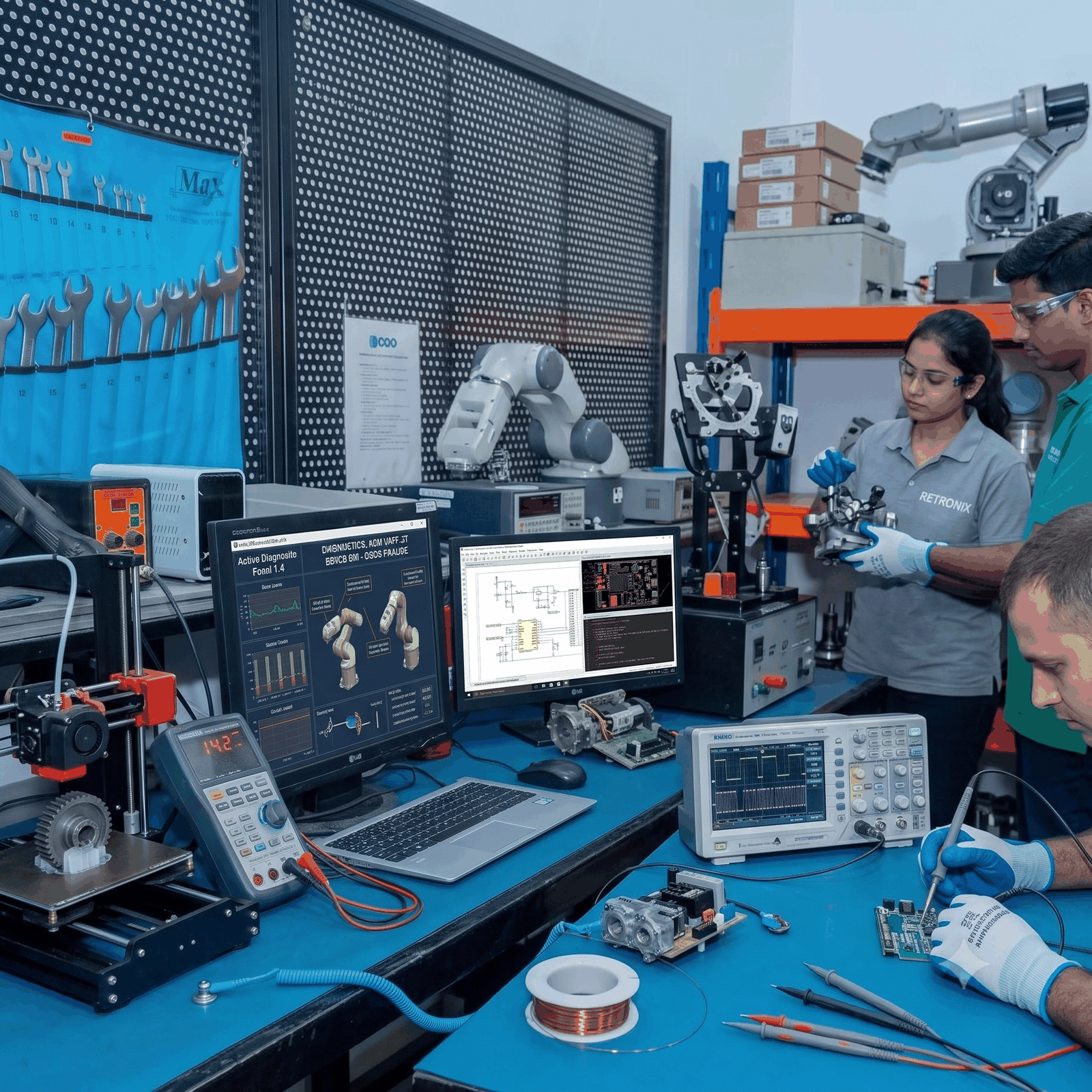 Industrial automation control systems and robotics